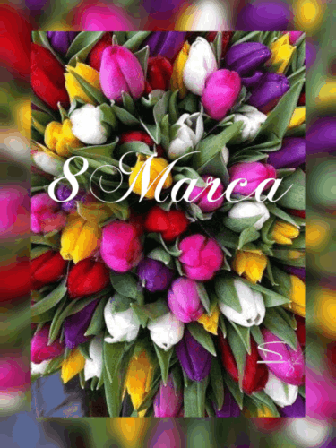 Komplikacja kartek na dzień kobiet z kwiatami